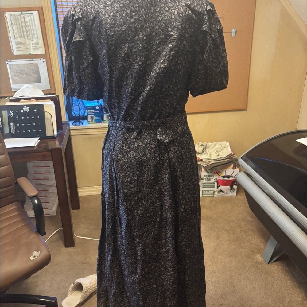 Aqua Blu Australia Chic Animal Print Patterned Short Sleeve Long Dress - Picture 2 of 9